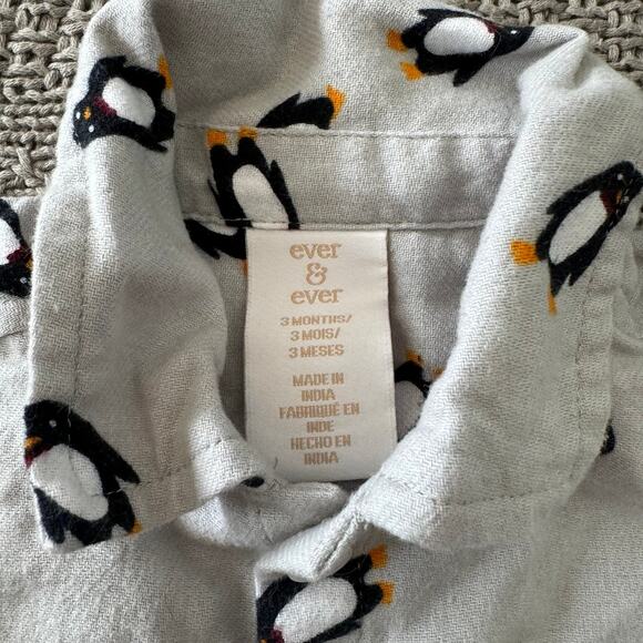 Ever & Ever Penguin Button Down ~ 3M - Picture 4 of 6